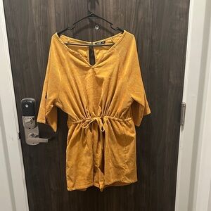 Corduroy Mustard Women's Romper